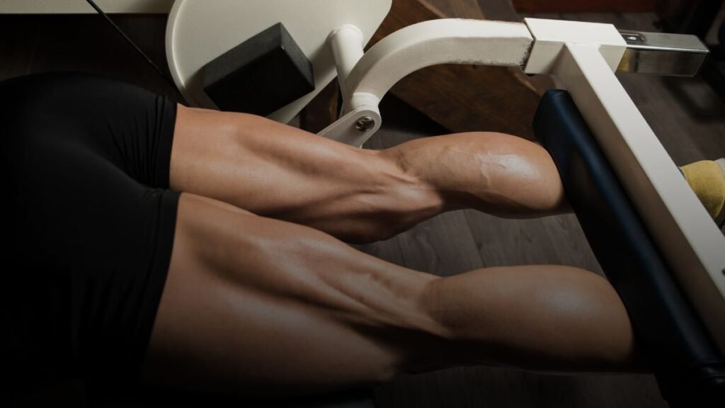 Atleet doet goede uitvoering van een hamstring oefening